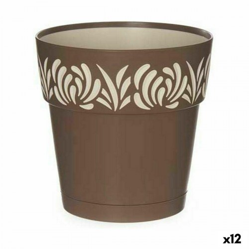 Stefanplast Gaia selvvandende krukke – brun, 15 cm (12 stk.)