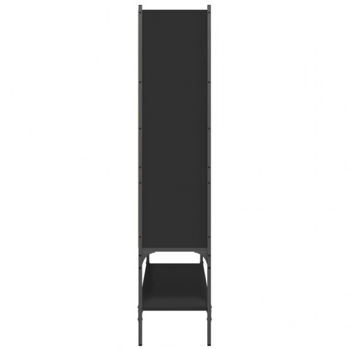 Bogreol i sort konstrueret træ - 102 × 30 × 141,5 cm