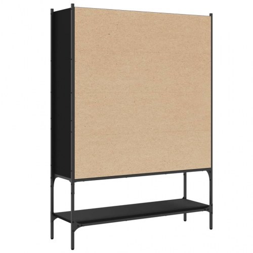 Bogreol i sort konstrueret træ - 102 × 30 × 141,5 cm