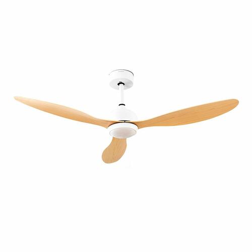 Loftsventilator med LED-lys og 3 ABS-vinger Wuled Træ 36 W 52" Ø132 cm