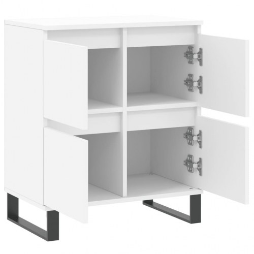 Skænk 60×35×70 cm i hvid konstrueret træ - med jernben