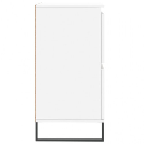 Skænk 60×35×70 cm i hvid konstrueret træ - med jernben