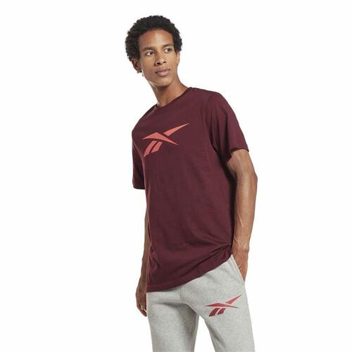 Kortærmet T-shirt til Mænd Reebok RI Logo Rødbrun M