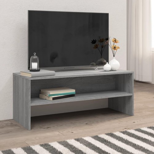 Tv-bord 100×40×40 cm i konstrueret træ - grå sonoma-eg