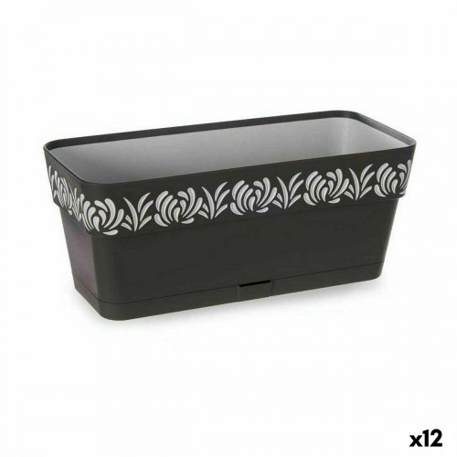Stefanplast Gaia altankasse - antracit plast 13,3 × 12,3 × 29,3 cm (12 stk.)