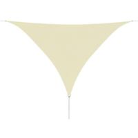 Solsejl Oxfordstof trekantet 3,6 x 3,6 x 3,6 m cremefarvet