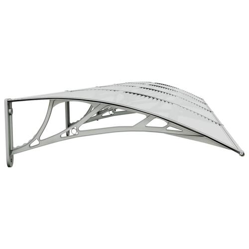 Dørbaldakin 400x75 cm polycarbonat grå og transparent