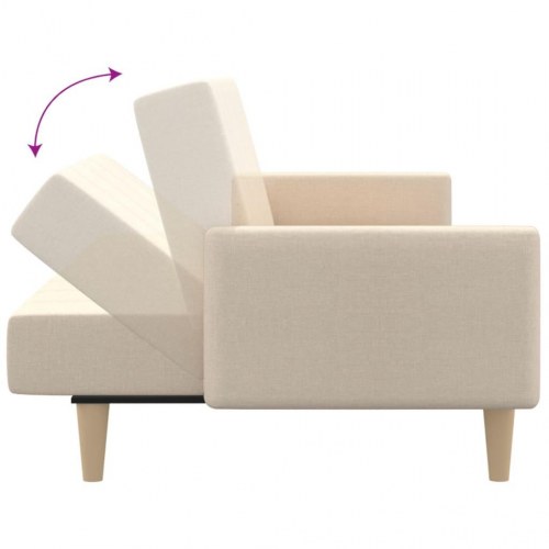 2-personers sovesofa i stof - cremefarvet daybed