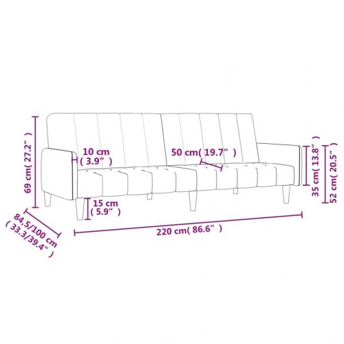 2-personers sovesofa i stof - cremefarvet daybed
