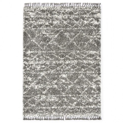 Shaggy tæppe Berber PP 160 x 230 cm grå og beige