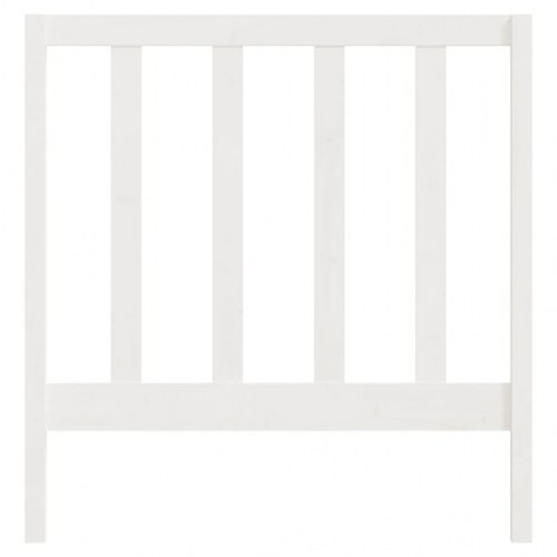 Sengegavl 95×4×100 cm i massivt fyrretræ - hvid