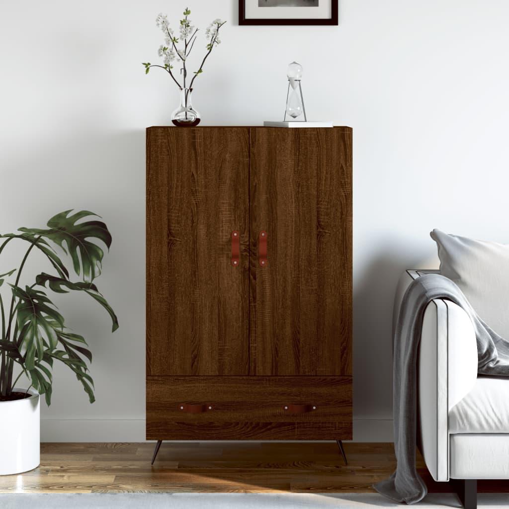 Skab/skænk 69,5×31×115 cm i konstrueret træ - brun sonoma-eg