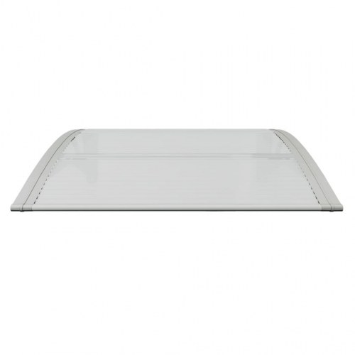 Dørmarkise i polycarbonat - grå/transparent 80 × 75 cm