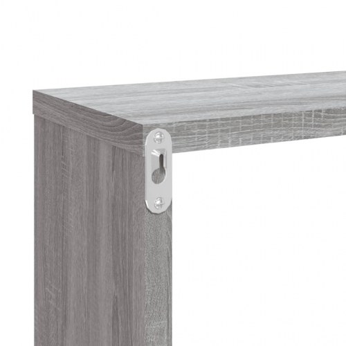 Væghylder 4 stk. - 80×15×26,5 cm i konstrueret træ, grå sonoma-eg