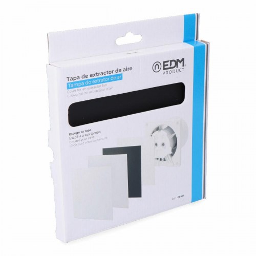 EDM Dæksel til luftventil 17,5 × 17,5 cm - sort