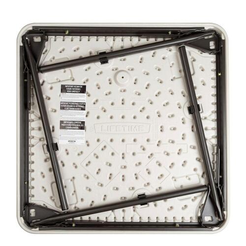 Børnebord Lifetime Hvid Foldbar 61 x 53,5 x 61 cm Stål Plastik