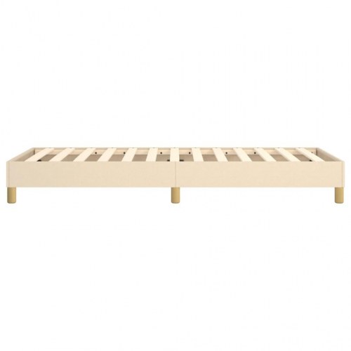 Boxspring sengeramme 80x200 cm - stof, cremefarvet