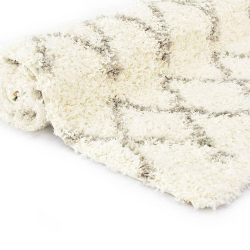 Shaggy tæppe Berber PP 160 x 230 cm beige og sandfarvet