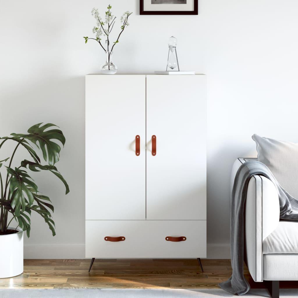 Skab med skuffer 69,5 × 31 × 115 cm - hvid, konstrueret træ