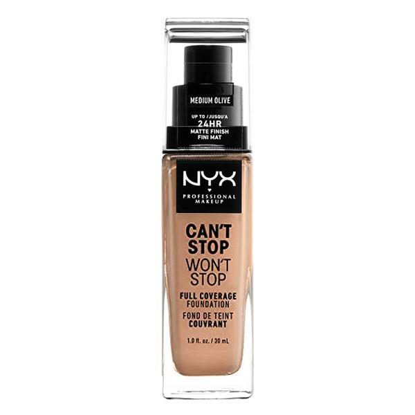 Flydende makeup foundation Can't Stop Won't Stop NYX (30 ml) (30 ml) medium olive