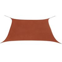 Solsejl Oxford-stof firkantet 3,6 x 3,6 m terracotta