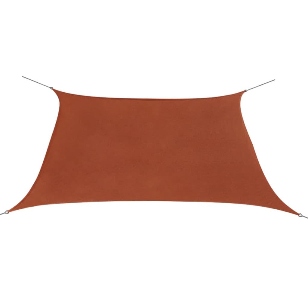 Solsejl Oxford-stof firkantet 3,6 x 3,6 m terracotta