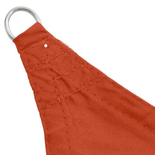Solsejl Oxford-stof firkantet 3,6 x 3,6 m terracotta
