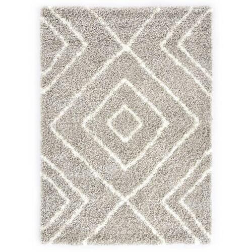 Shaggy tæppe Berber PP 80 x 150 cm sandfarvet og beige
