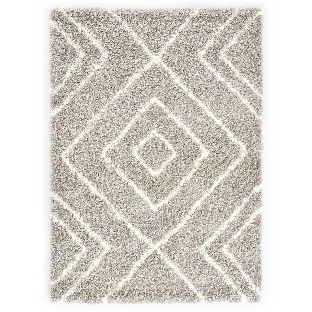 Shaggy tæppe Berber PP 80 x 150 cm sandfarvet og beige