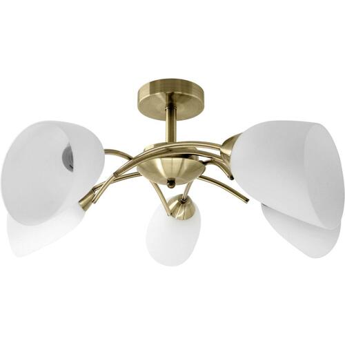Loftslampe Activejet NIKITA 5P Patyna Hvid Metal Glas 200 W
