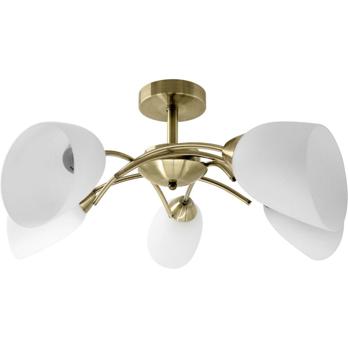 Loftslampe Activejet NIKITA 5P Patyna Hvid Metal Glas 200 W