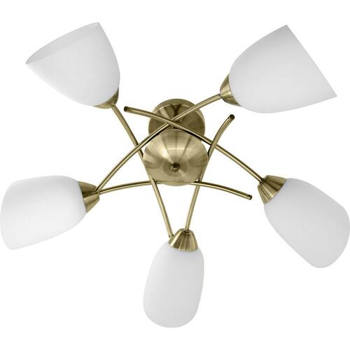 Loftslampe Activejet NIKITA 5P Patyna Hvid Metal Glas 200 W