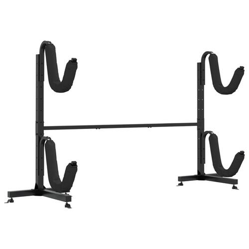 Opbevaringsstativ til 2 kajakker 250x57x127,5 cm stål