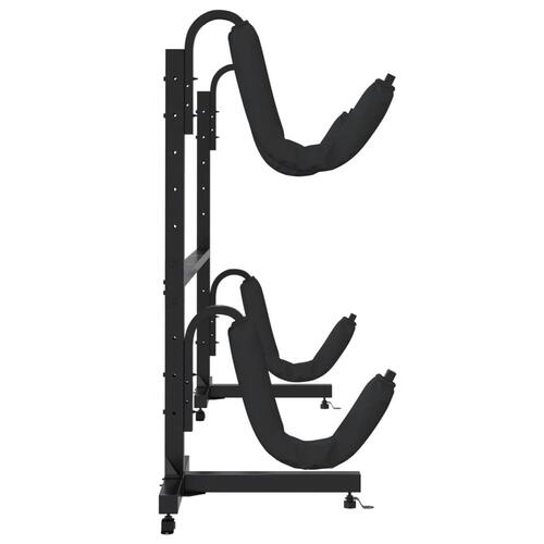 Opbevaringsstativ til 2 kajakker 250x57x127,5 cm stål