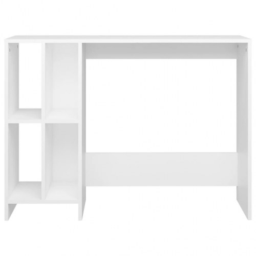 Skrivebord med 4 hylder 102,5 x 35 x 75 cm - hvid