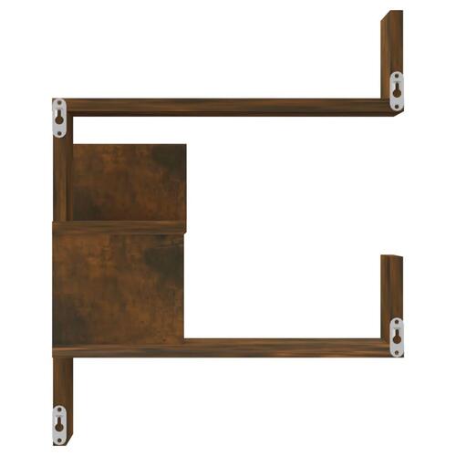 Væghængte hjørnehylder 2 stk. 40x40x50 cm konstrueret træ eg