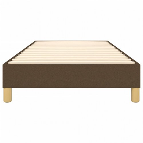 Boxspring sengeramme i stof - mørkebrun 90 × 190 cm