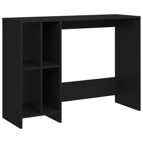 Skrivebord med 4 hylder 102,5 x 35 x 75 cm - sort