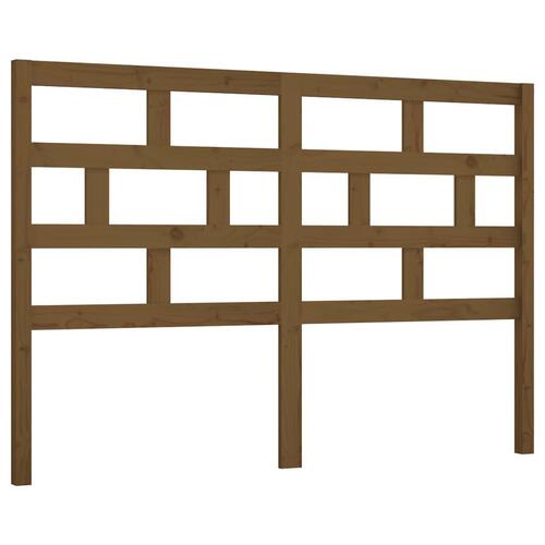 Sengegærde 141x4x100 cm massivt fyrretræ gyldenbrun