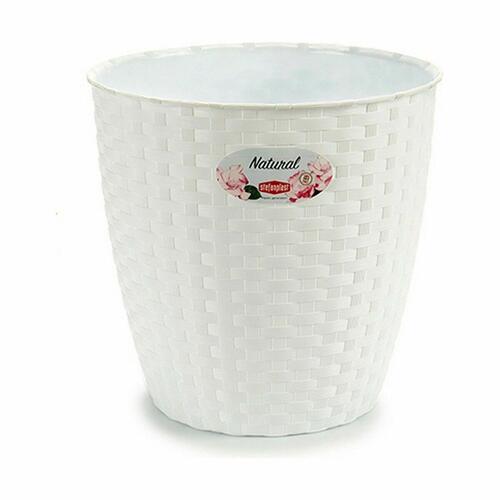 Urtepotte Stefanplast Hvid Plastik 24 x 22,5 x 24 cm (6 enheder)
