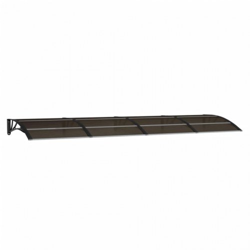 Dørmarkise 350 × 100 cm - sort polycarbonat