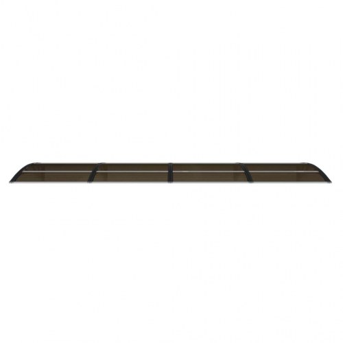 Dørmarkise 350 × 100 cm - sort polycarbonat