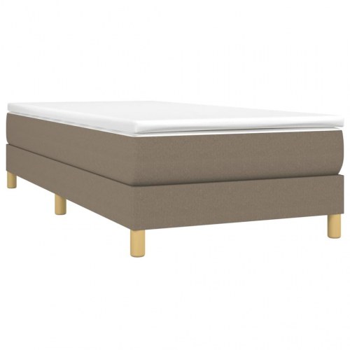 Boxspring sengeramme 90x190 cm - stof, gråbrun