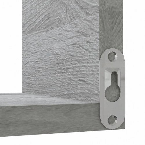 Væghængte hjørnehylder 2 stk. - 40×40×50 cm, konstrueret træ, grå sonoma-eg