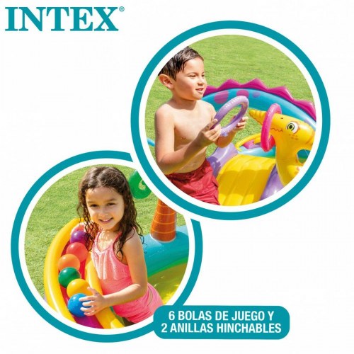 Intex oppustelig dinosaur-legeplads pool 302 × 229 × 112 cm - 280 l