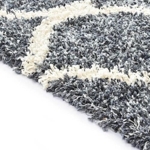 Shaggy tæppe Berber PP 140 x 200 cm blå og beige