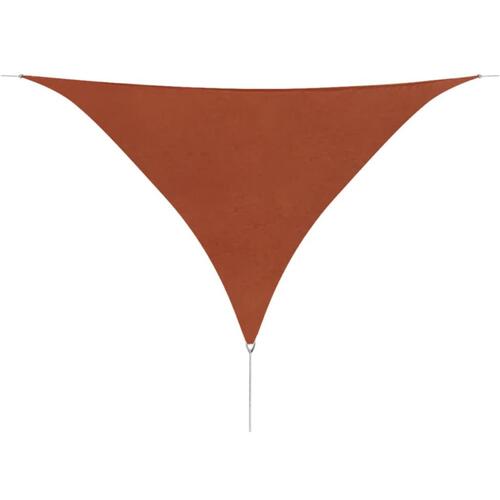 Solsejl Oxfordstof trekantet 3,6 x 3,6 x 3,6 m terracotta