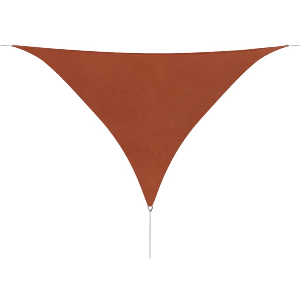 Solsejl Oxfordstof trekantet 3,6 x 3,6 x 3,6 m terracotta