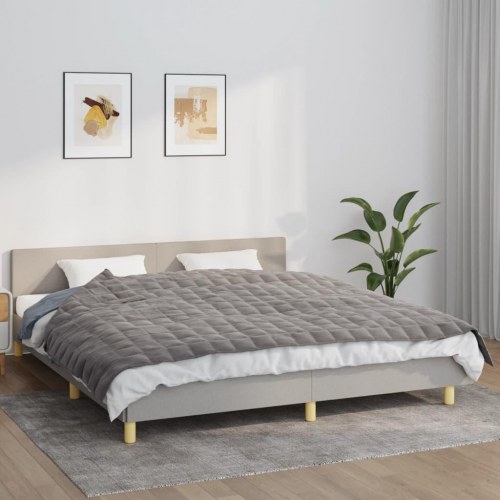 Tyngdetæppe 155 × 220 cm - 11 kg, grå stof