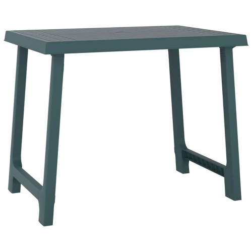 Campingbord i PP med trælook - 79 × 56 × 64 cm, grøn